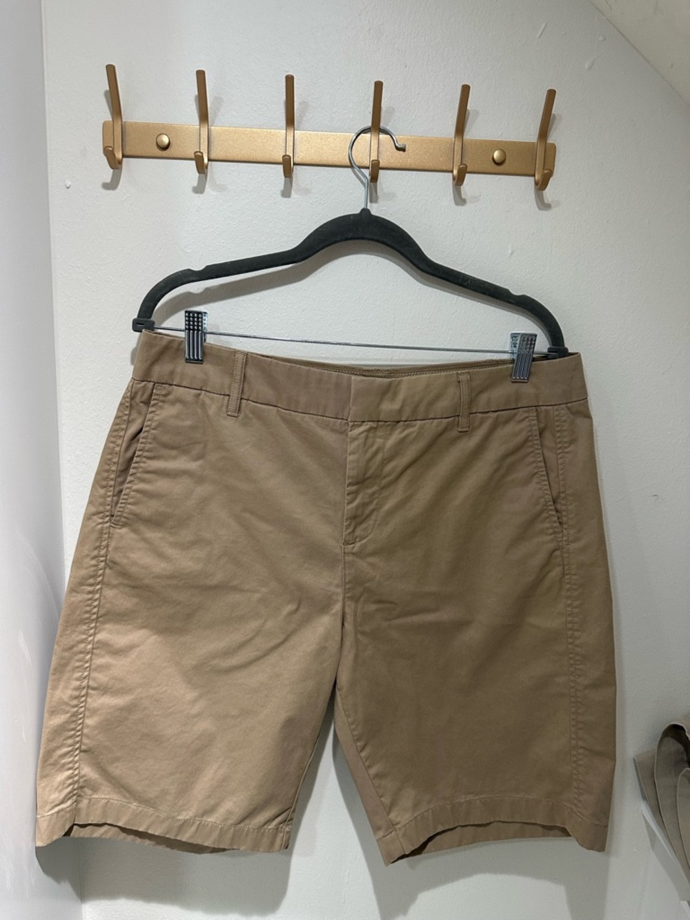 Quince Organic Stretch Cotton Chino Bermuda Shorts-Light Khaki